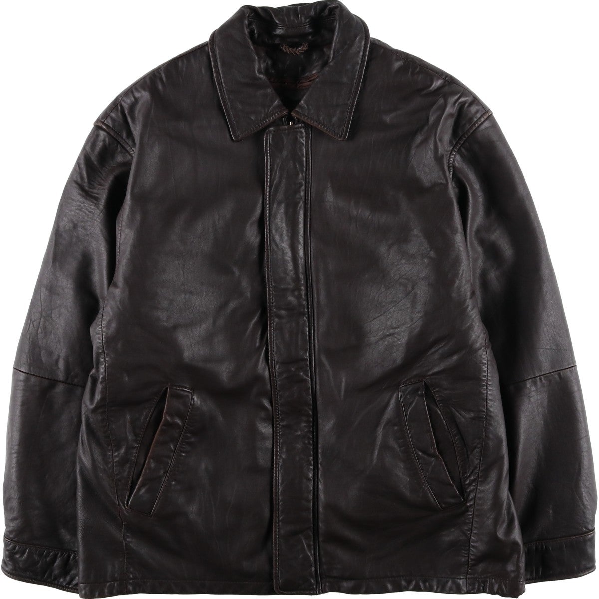 古着 ジョスエーバンク JOS.A.BANK SIGNATURE COLLECTION レザー