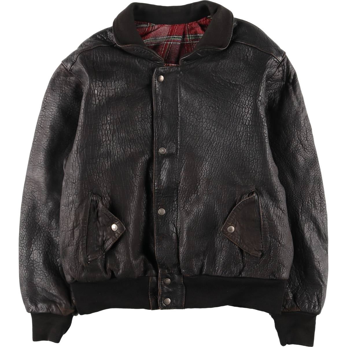 古着 REDSKINS レザーフライトジャケット フランス製 メンズL相当