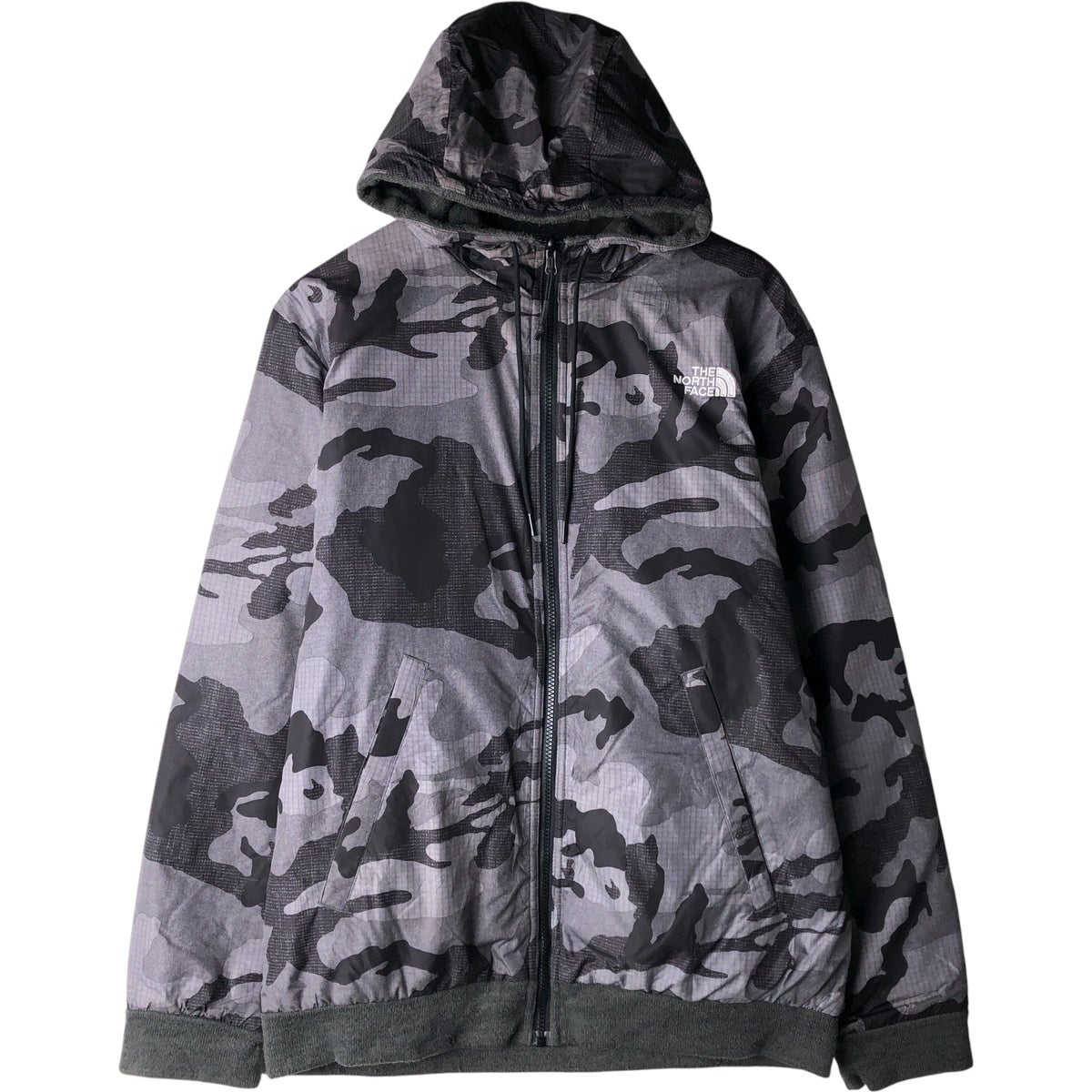 断*）様 ノースフェイス North Face リバーシブル 迷彩 ジャケット 古着 ザノースフェイス THE NORTH FACE 迷彩柄 フリース リバーシブル