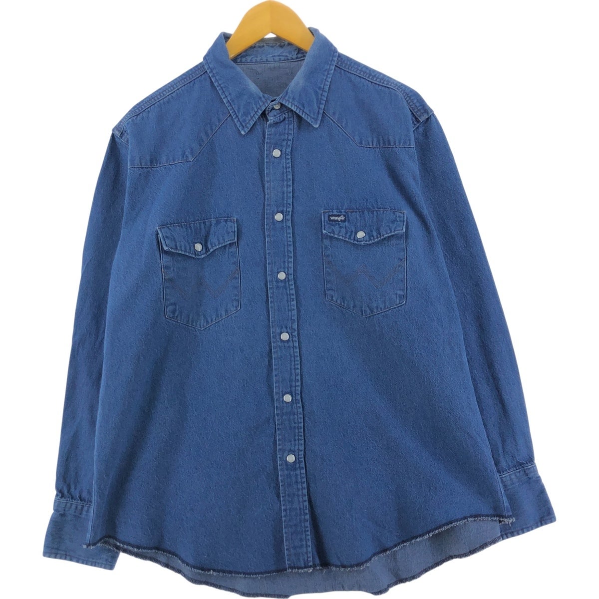 Wrangler - 古着 ラングラー Wrangler 半袖 デニムシャツ メンズM相当 /eaa562044 古着 ラングラー Wrangler 半袖 デニムシャツ メンズM相当 /eaa562044