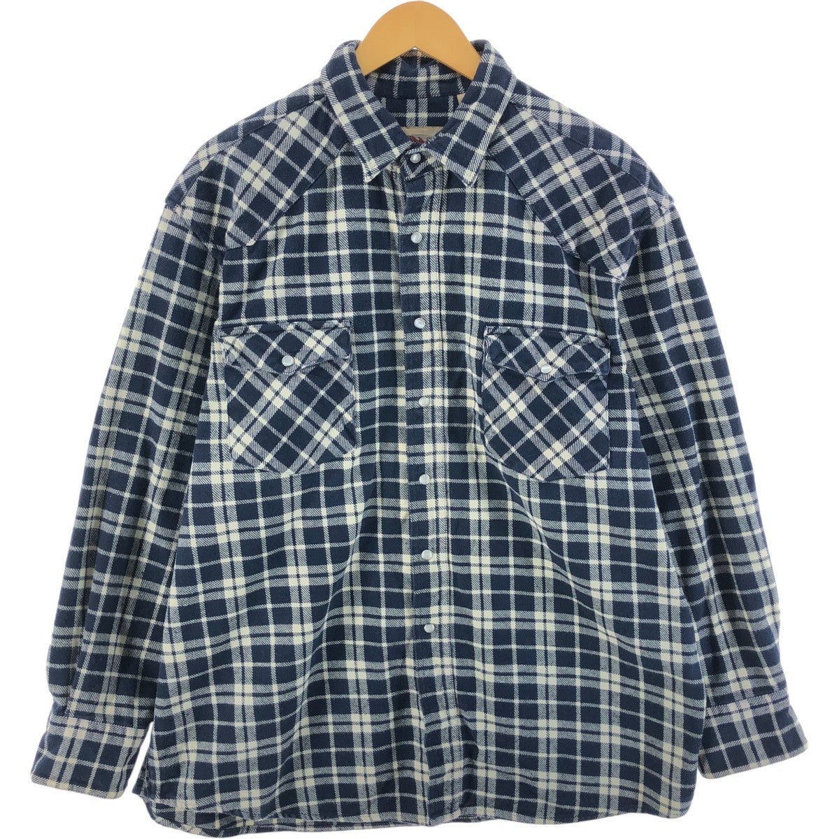 古着 GIOVANNI GALANINI 長袖 オープンカラーボックスシャツ メンズXL