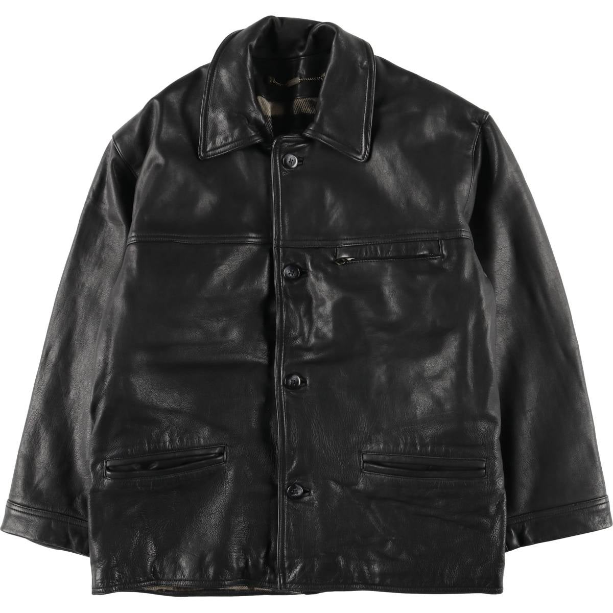 古着 REDSKINS レザーフライトジャケット フランス製 メンズL相当