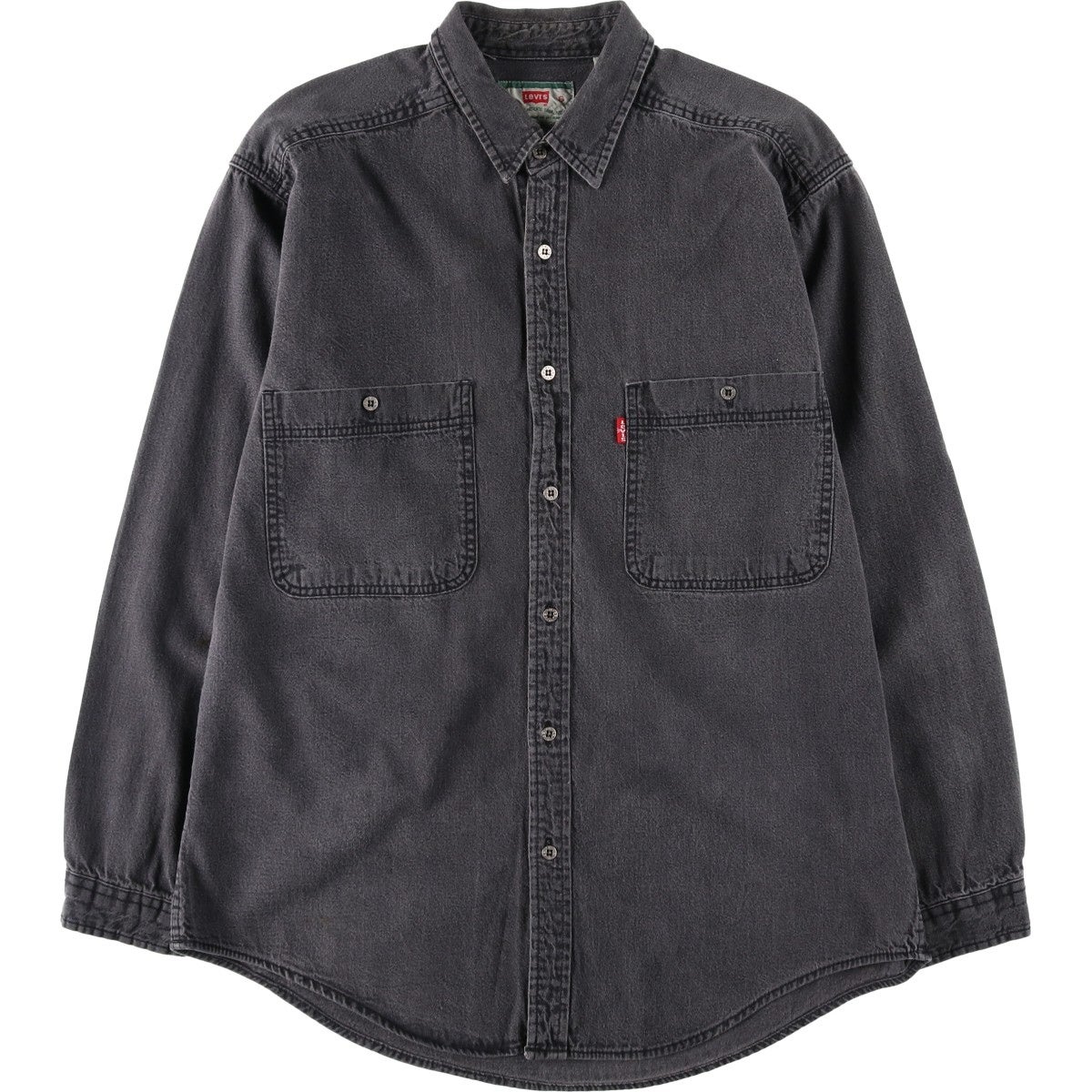 古着 90～00年代 リーバイス Levis RED TAB 長袖 ブラックデニムシャツ