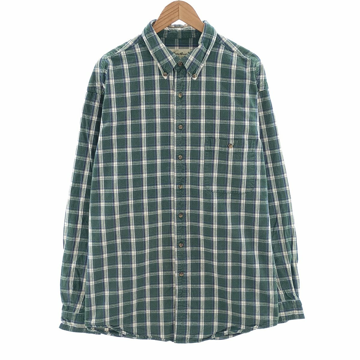 古着 エディーバウアー Eddie Bauer 長袖 ボタンダウンチェックシャツ メンズL相当/eaa558767 古着 エディーバウアー Eddie Bauer 長袖 ボタンダウンチェックシャツ