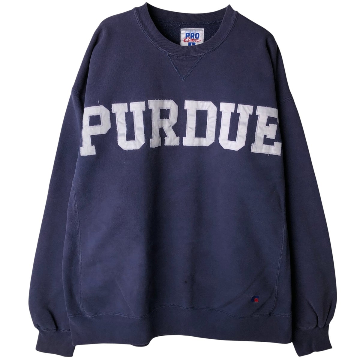 古着 90年代 ラッセル Russell HIGH COTTON ボーダー柄 MICHIGAN