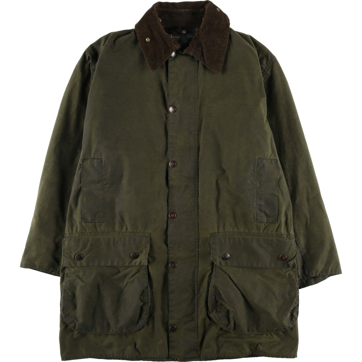 Barbour バブアー ボーダー 3ワラント オイルドジャケット 36 古着 90年代 バブアー Barbour BORDER ボーダー 旧3ワラント ワックス