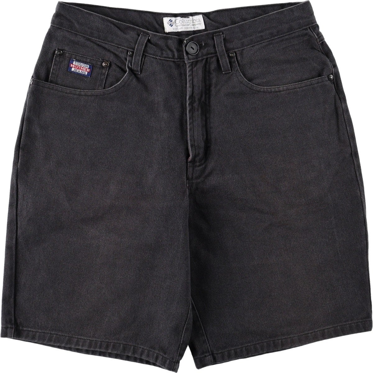 スポーツ用ショートパンツ ブラック(古着) 古着 90年代 コロンビア Columbia 白タグ ブラックデニムショーツ