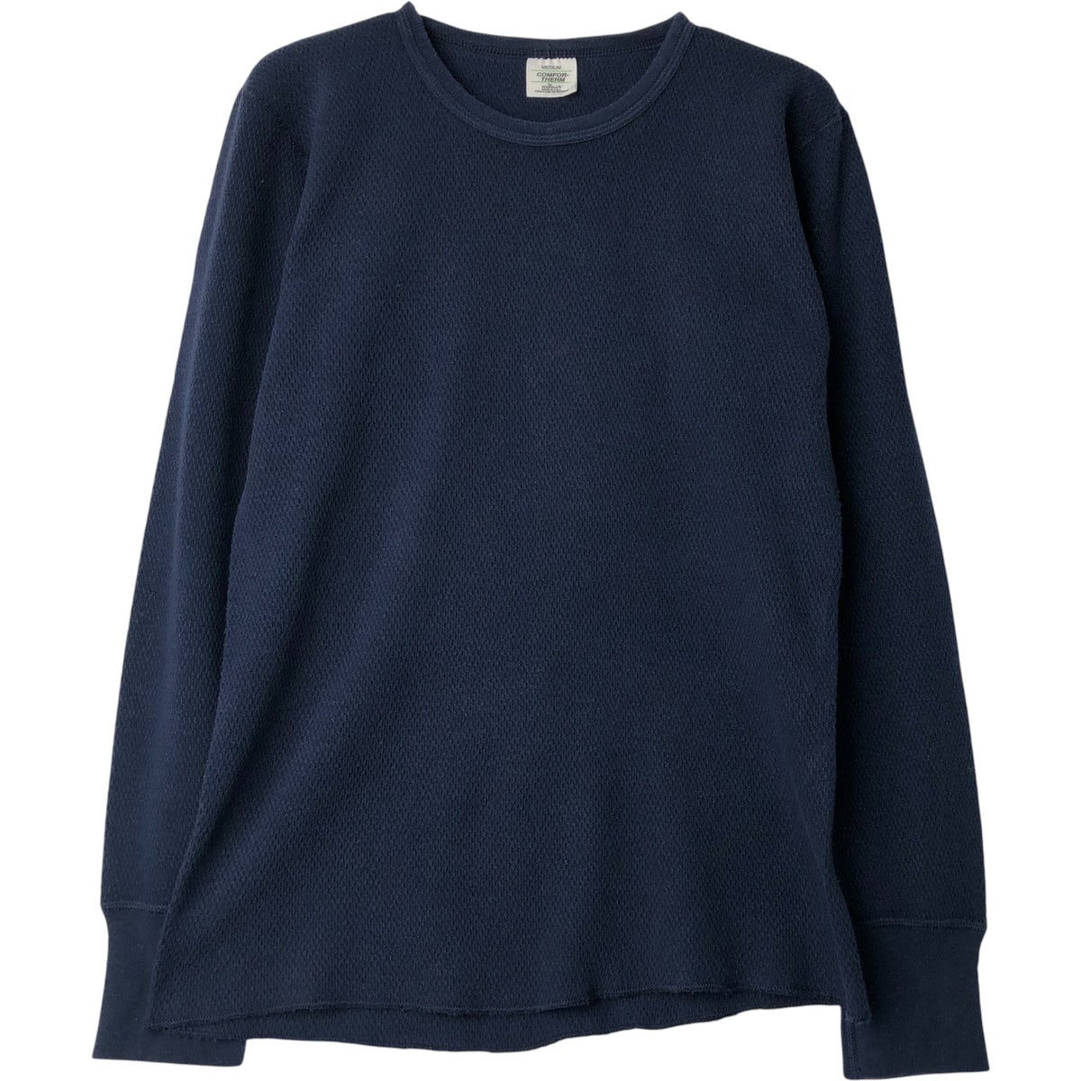 古着 オールドネイビー OLD NAVY ボーダー柄 サーマルロンT ワッフル