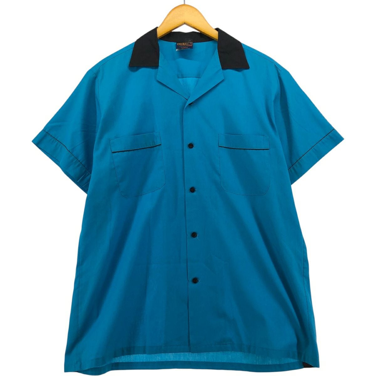 70年代 USA製 Hilton ヒルトン ボーリングシャツ 2XL〜3XL相当 古着 80年代 ヒルトン HILTON ACTIVE APPAREL オープンカラー
