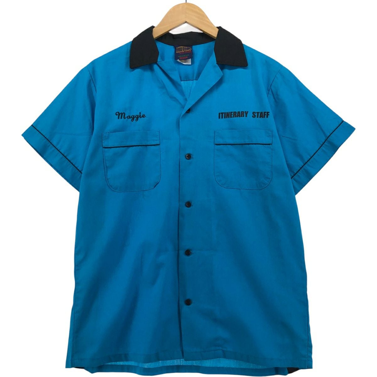 古着 80年代 ヒルトン HILTON ACTIVE APPAREL オープンカラー
