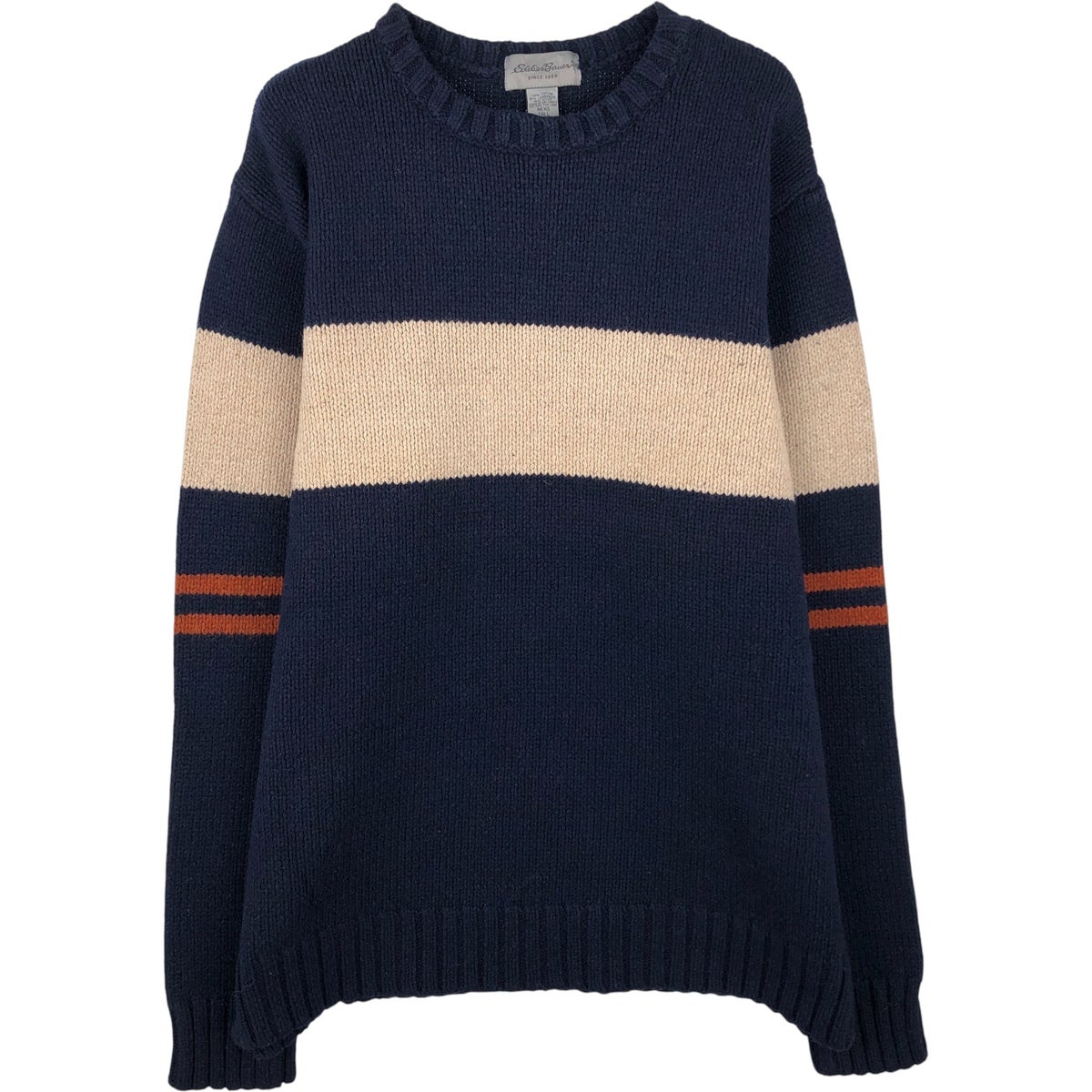 古着 エディーバウアー Eddie Bauer コットンニットセーター メンズL