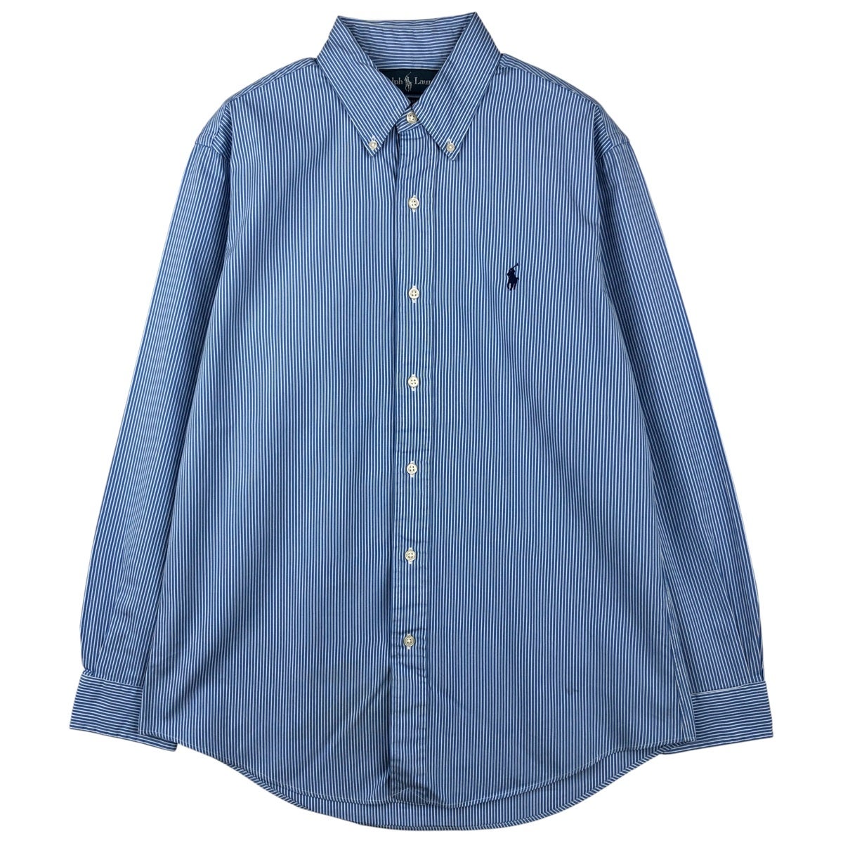 古着 ラルフローレン Ralph Lauren CUSTOM FIT ストライプ柄 長袖
