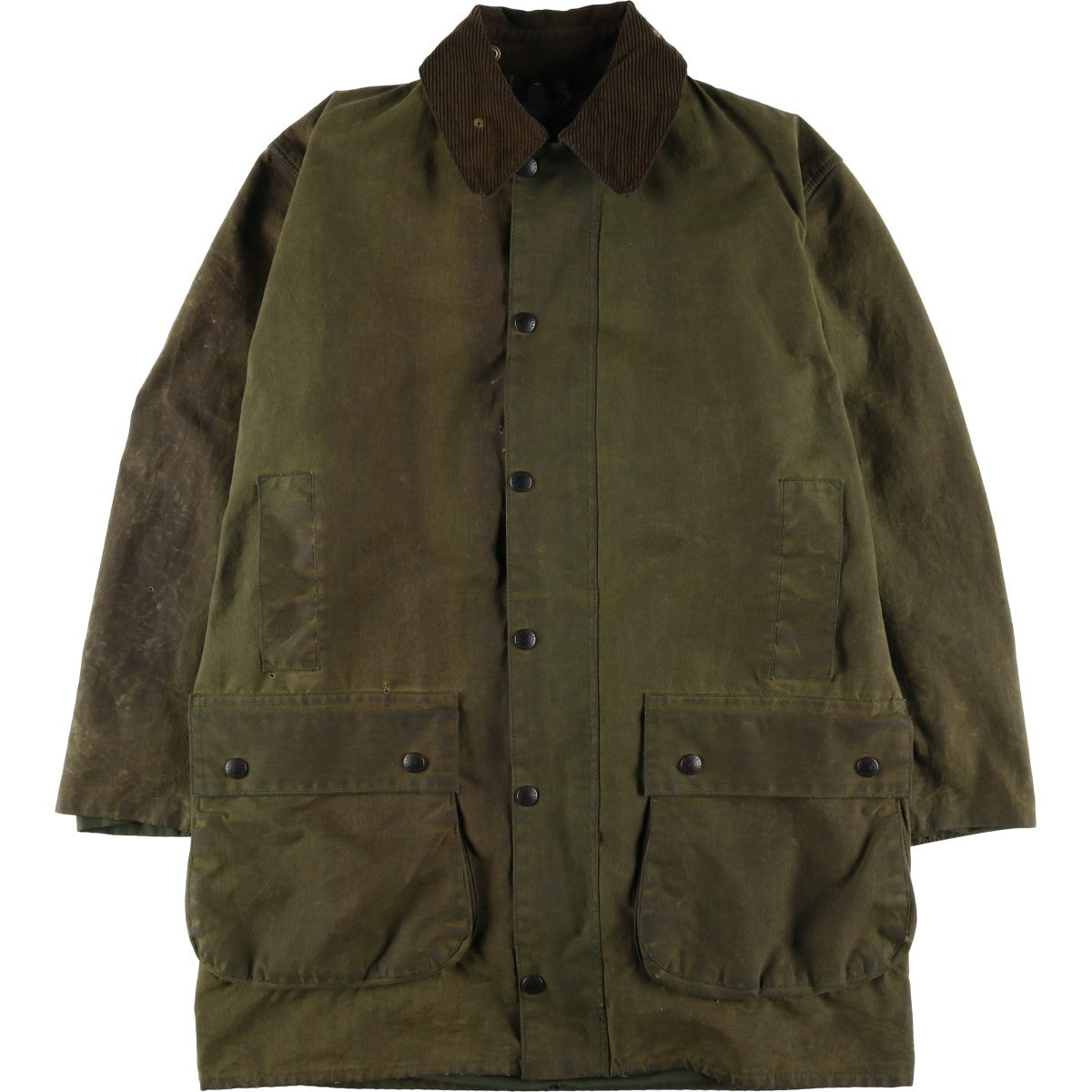 古着 バブアー Barbour フード付き ワックスコットン オイルド