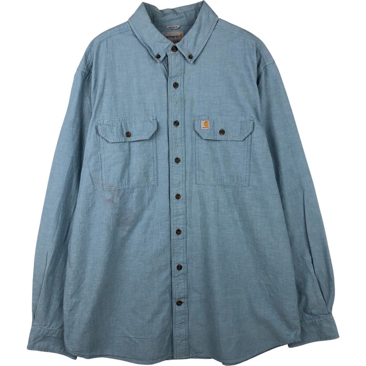 古着 カーハート Carhartt ORIGINAL FIT 長袖 ボタンダウン ワーク