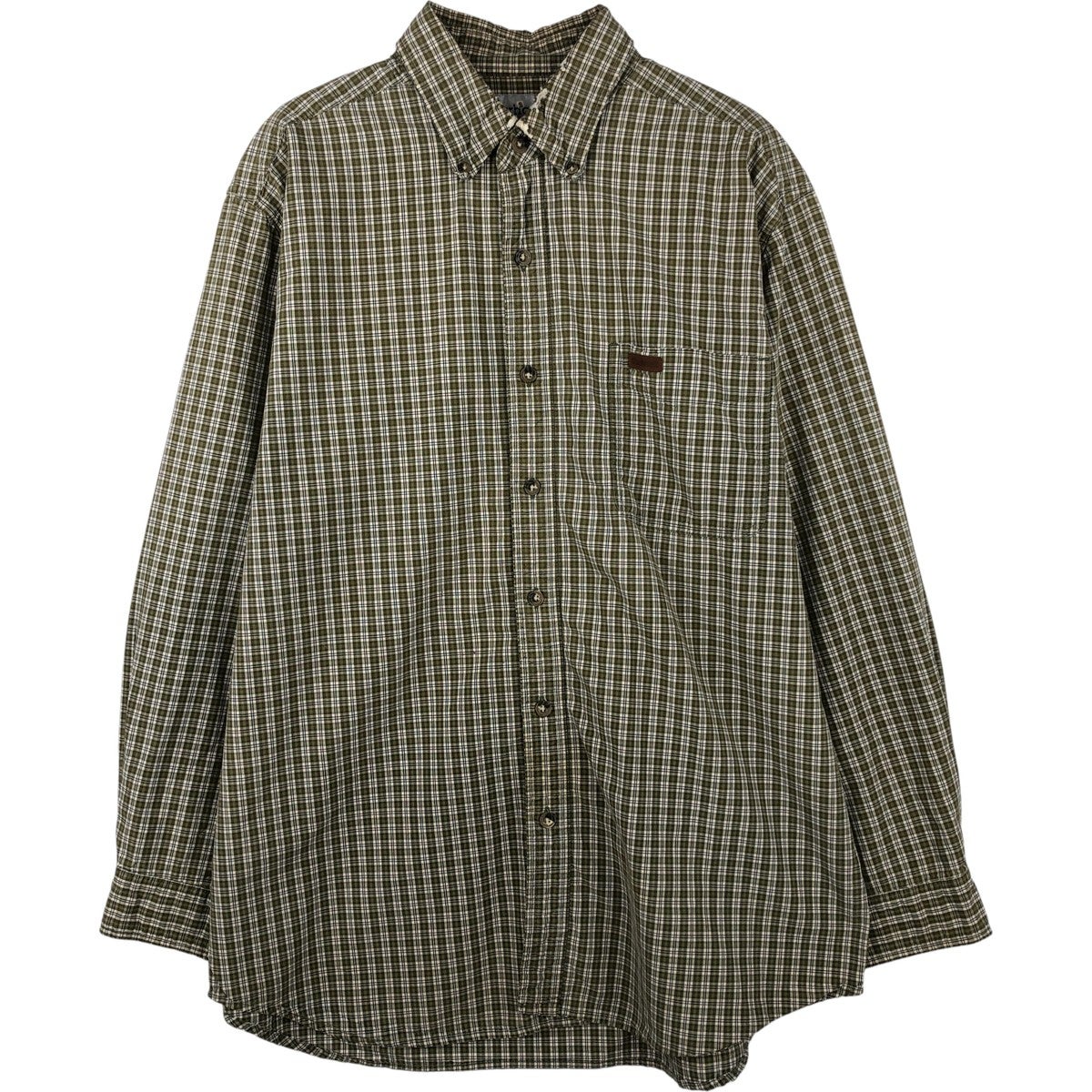 古着 カーハート Carhartt チェック柄 ボタンダウン 半袖 ワークシャツ
