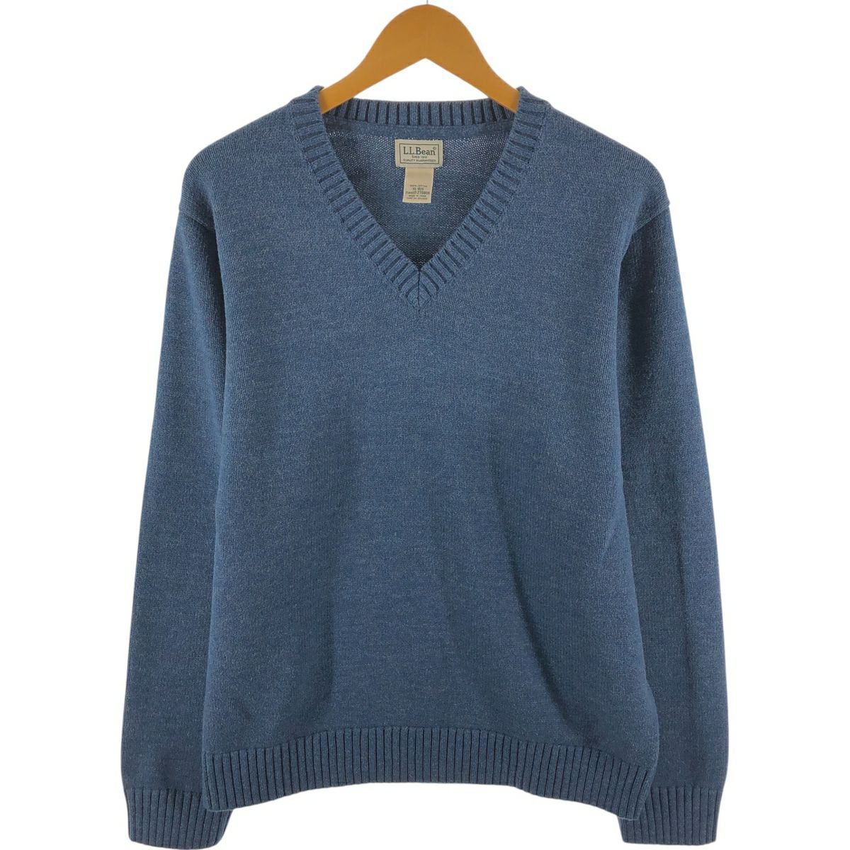 古着 00年代 エルエルビーン L.L.Bean Vネック コットンニットセーター
