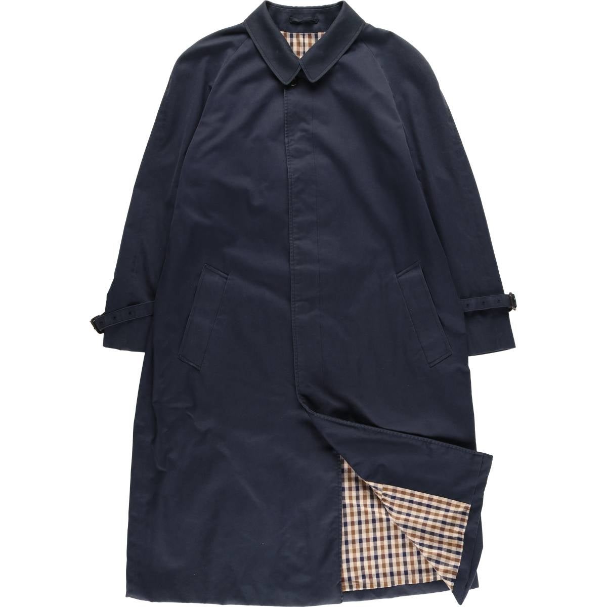 古着 アクアスキュータム Aquascutum ステンカラーコート バルマカーン