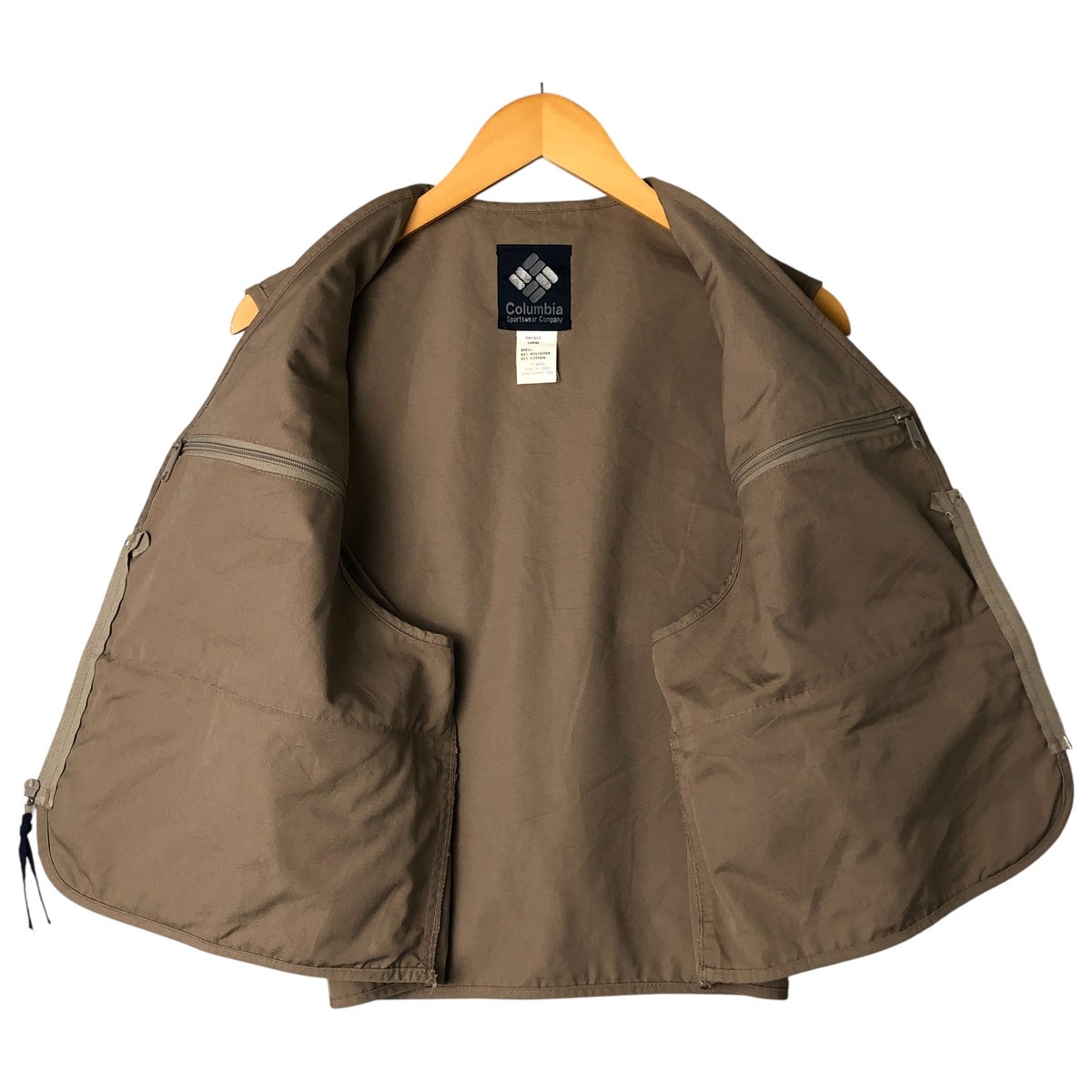 古着 80年代 コロンビア Columbia 紺タグ フィッシングベスト メンズL