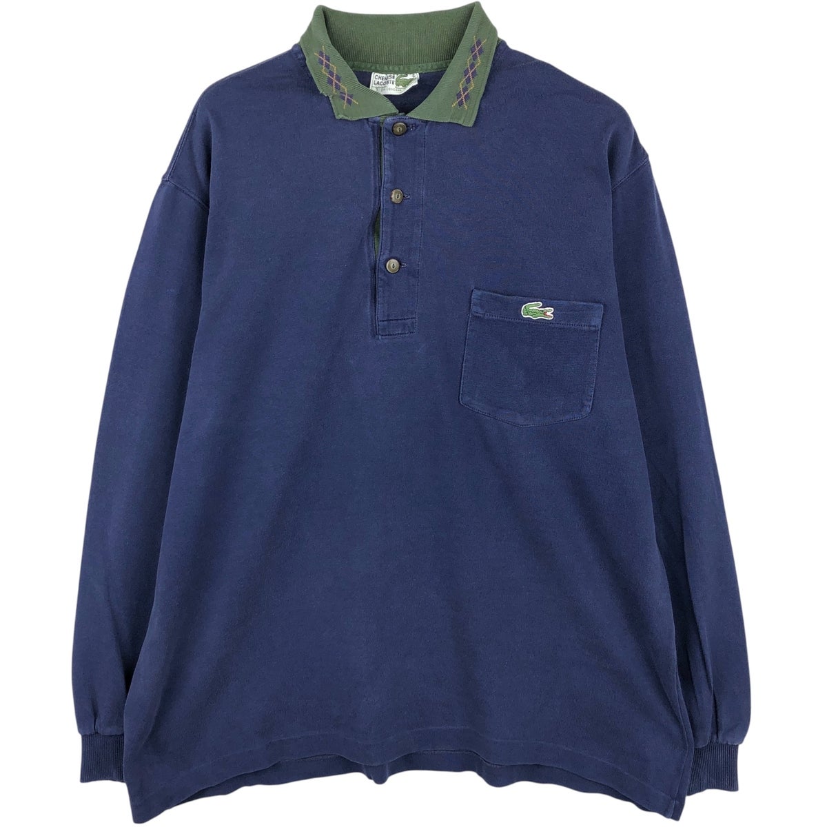 古着 80年代 ラコステ LACOSTE CHEMISE LACOSTE 長袖 ポロシャツ