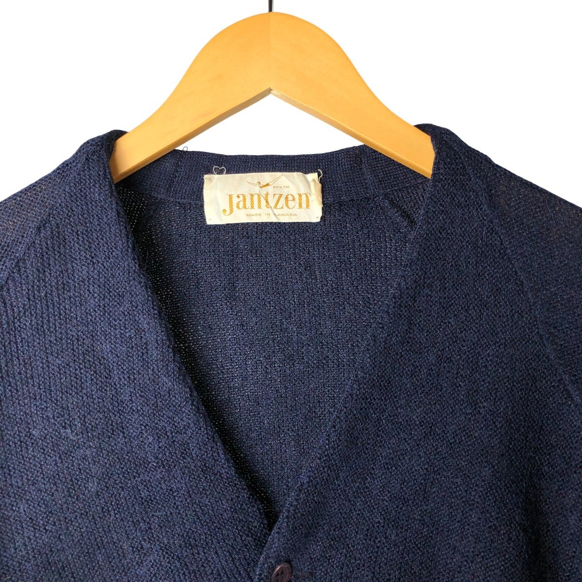 古着 70年代 ジャンセン Jantzen アクリルニットカーディガン モヘア混