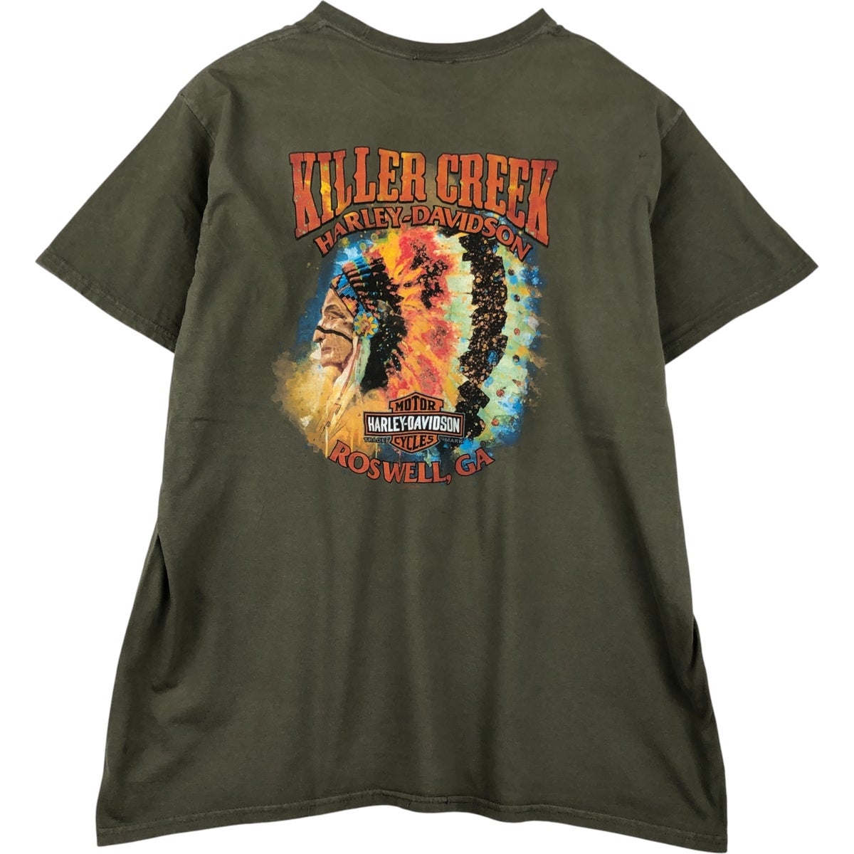 古着 ハーレーダビッドソン Harley-Davidson 鷲柄 イーグル柄 モーター