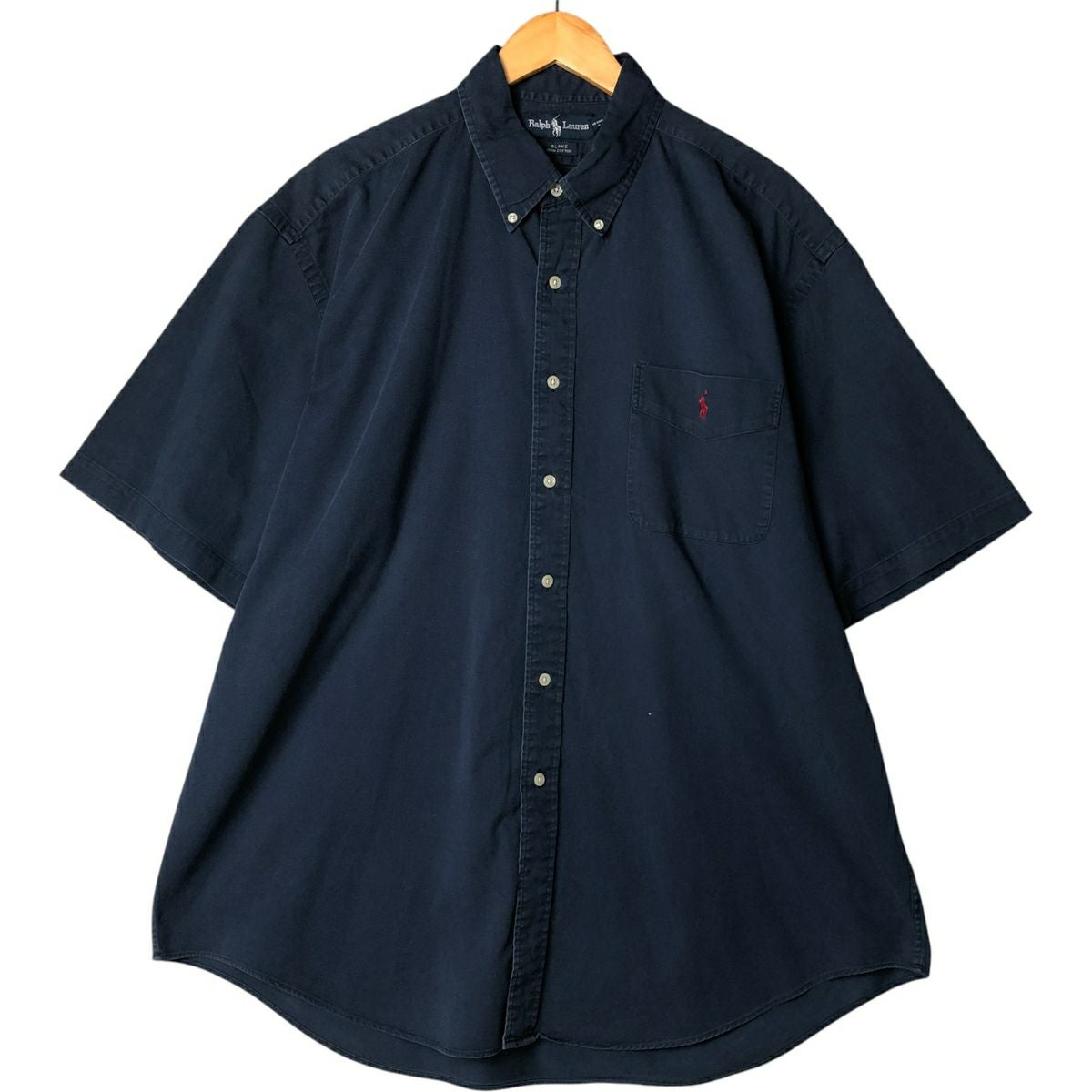 Ralph Lauren BLAIRE XL ブラック リネンシャツ 古着 ラルフローレン Ralph Lauren BLAIRE 半袖 リネン ボタンダウン