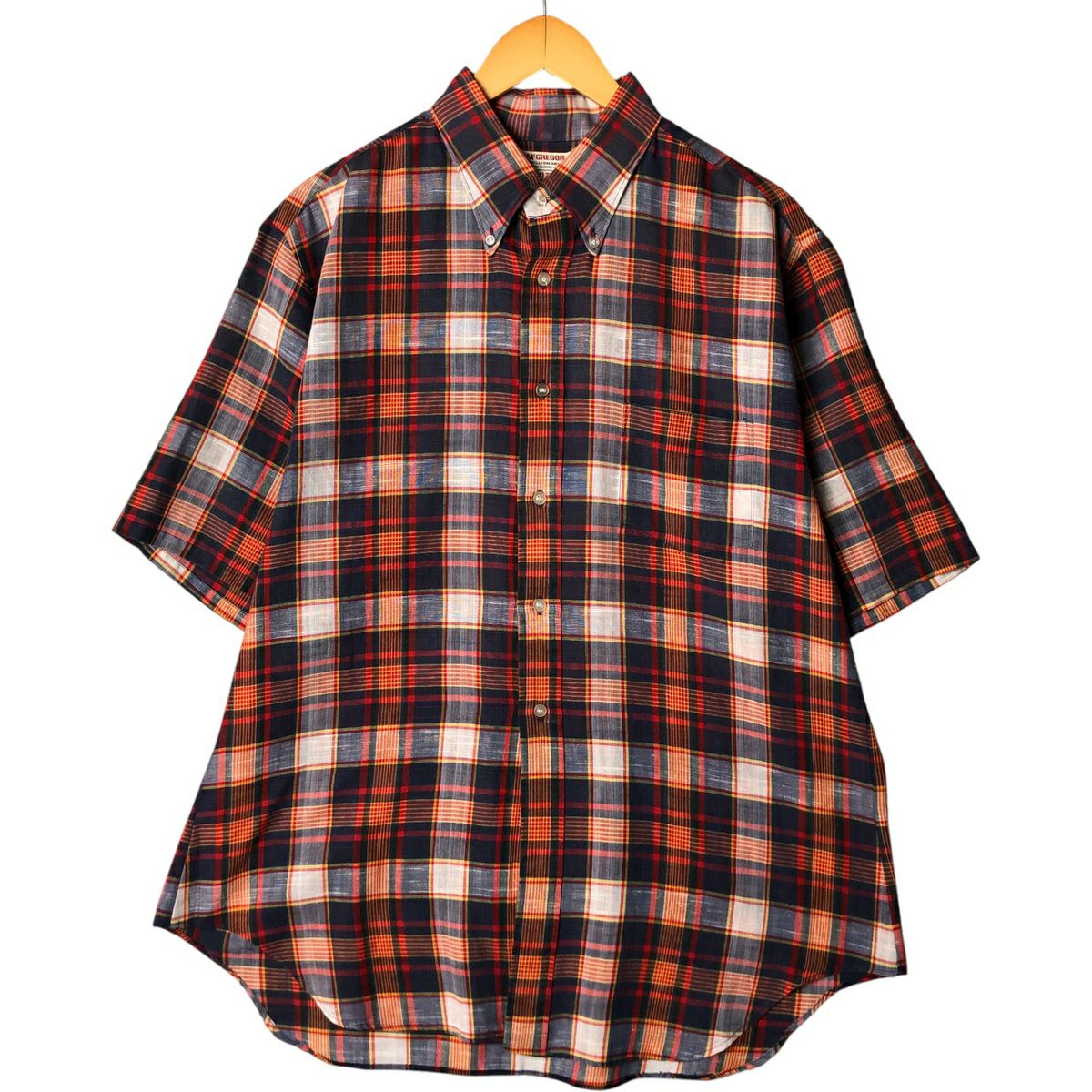 古着 70年代 マックレガー McGREGOR SCOTSET 半袖 ボタンダウン
