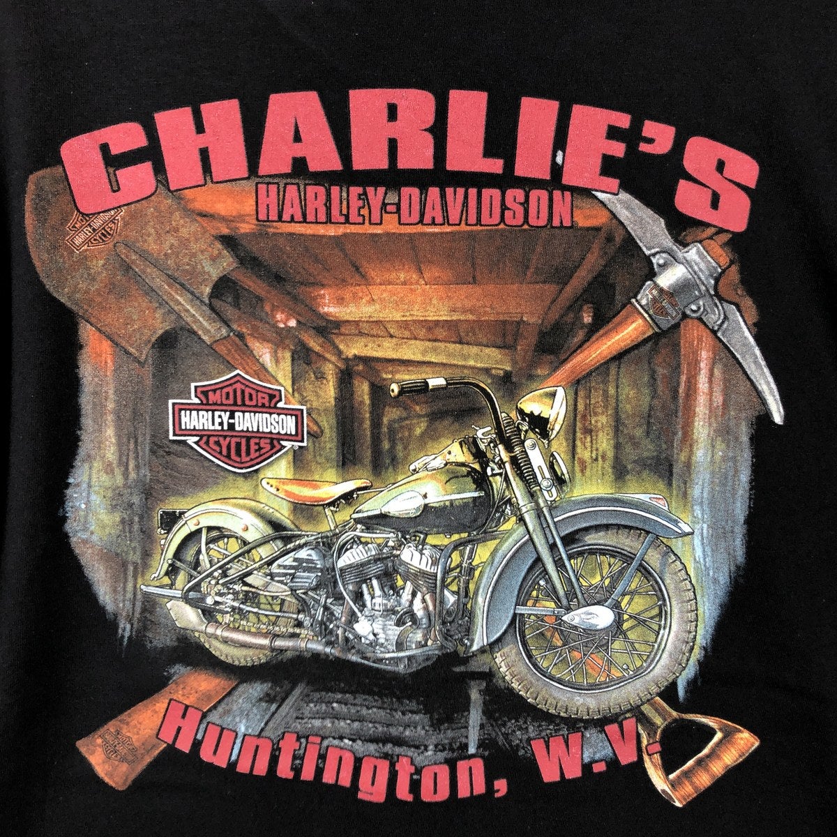 古着 ハーレーダビッドソン Harley-Davidson ドクロ柄 スカル柄