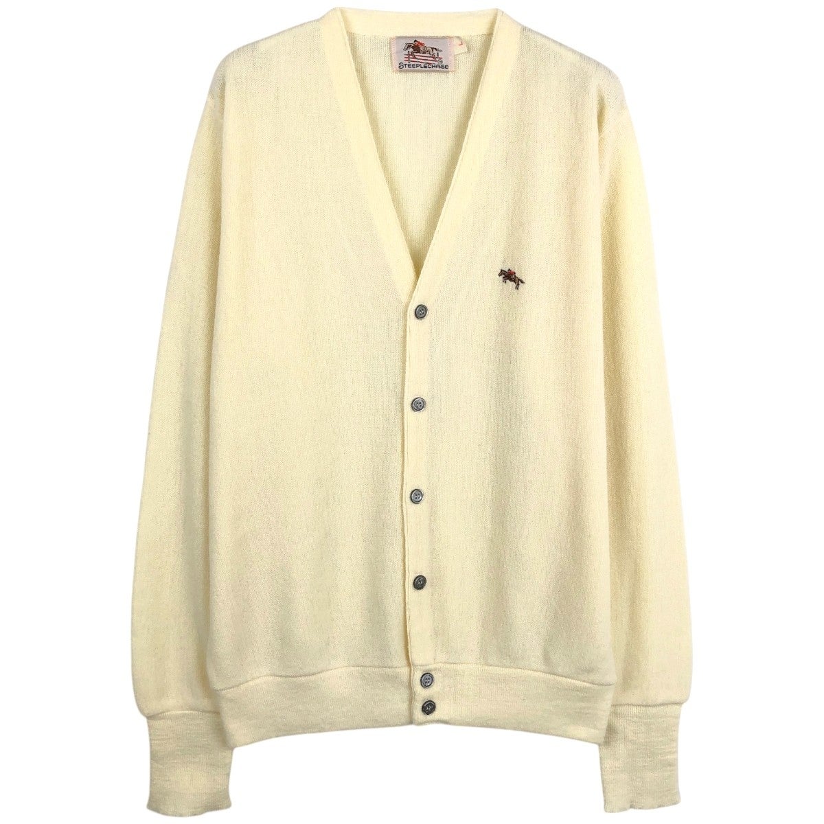T*T様 70s ヴィンテージカーディガン 古着 70～80年代 STEEPLECHASE アクリルニットカーディガン メンズL
