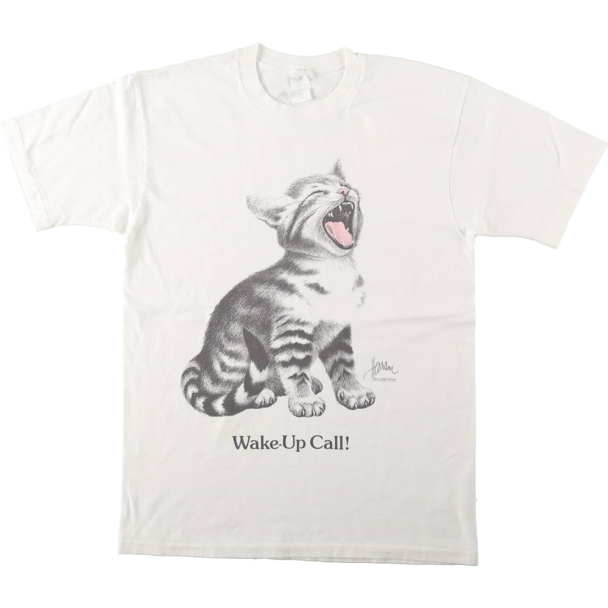 古着 ネコ柄 アニマルTシャツ USA製 メンズL相当 ヴィンテージ