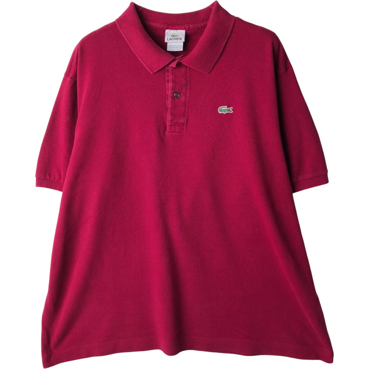 古着 ビッグサイズ ラコステ LACOSTE 長袖 ボーダー ポロシャツ メンズ