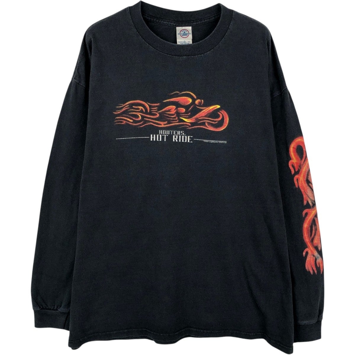 古着 00年代 デルタ DELTA ファイヤーパターン ロングTシャツ ロンT
