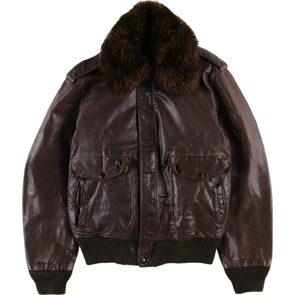 古着 70～80年代 ショット SCHOTT G-1タイプ レザーフライトジャケット