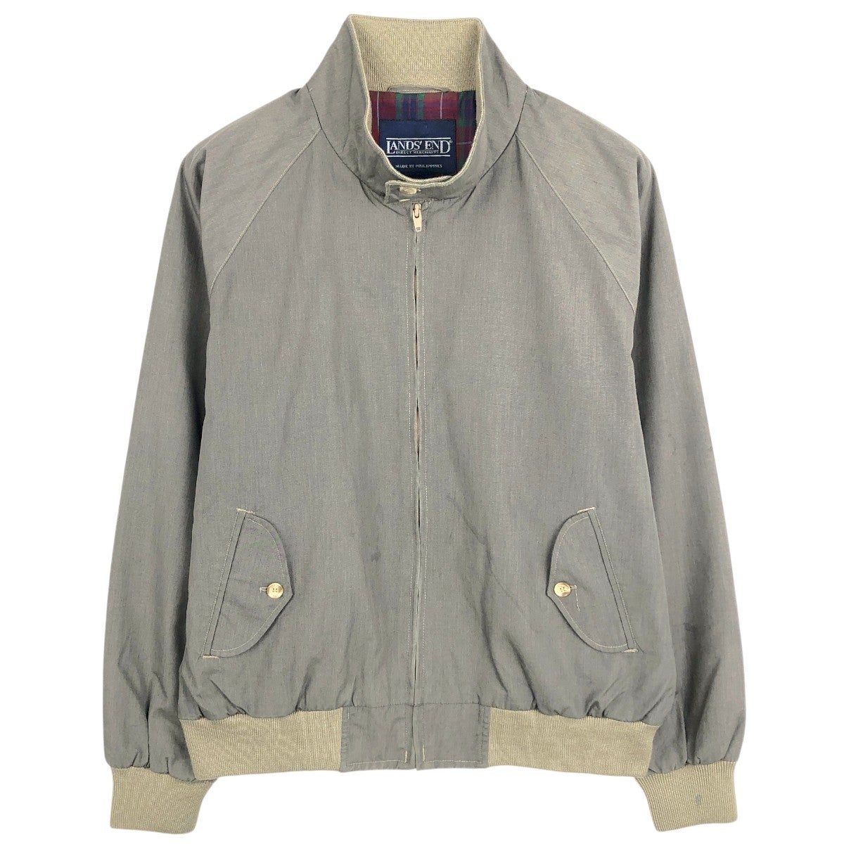 古着 90年代 ランズエンド LANDS END 長袖 ラガーシャツ USA製 メンズL