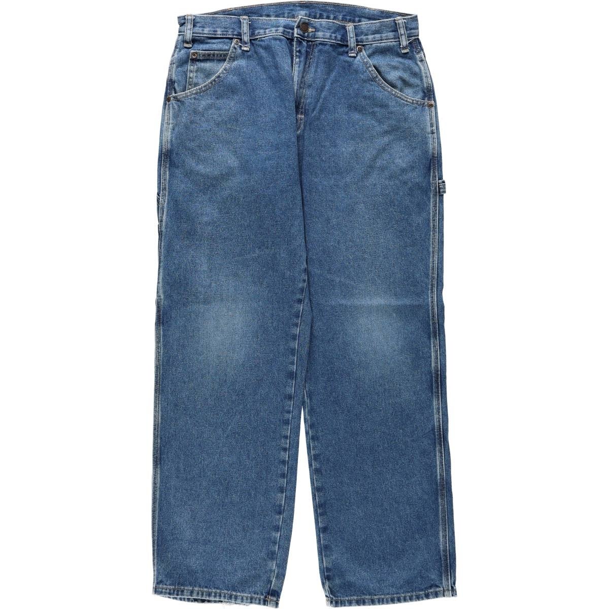 古着　ササフラス　デニム ペインターパンツ 古着 ディッキーズ Dickies デニムペインターパンツ メンズw34相当