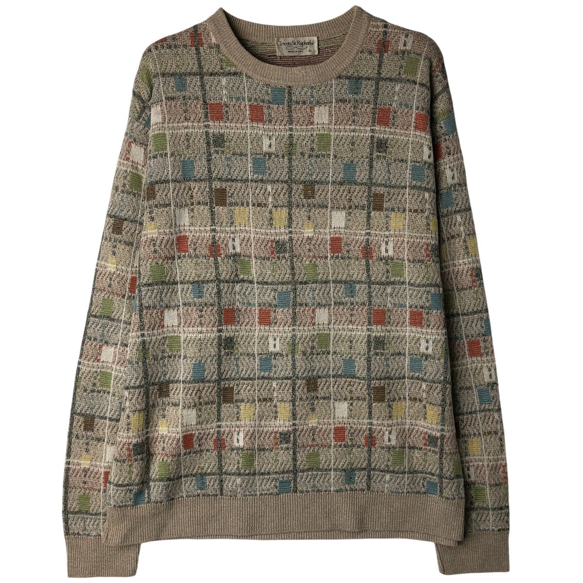 古着 ポールスミス Paul Smith 総柄 カウチンセーター メンズXL相当