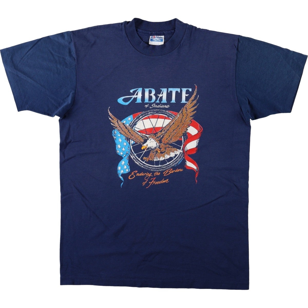 古着 80年代 ヘインズ Hanes BEEFY-T 青タグ 鷲柄 イーグル柄 Harley