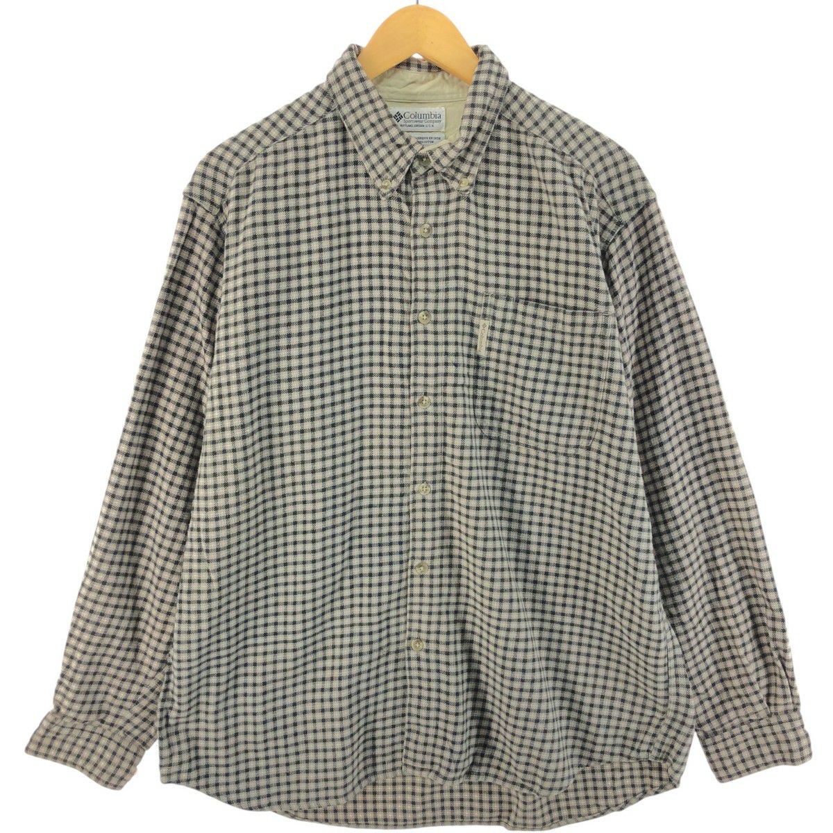 古着 90～00年代 コロンビア Columbia 長袖 ボタンダウン フランネル