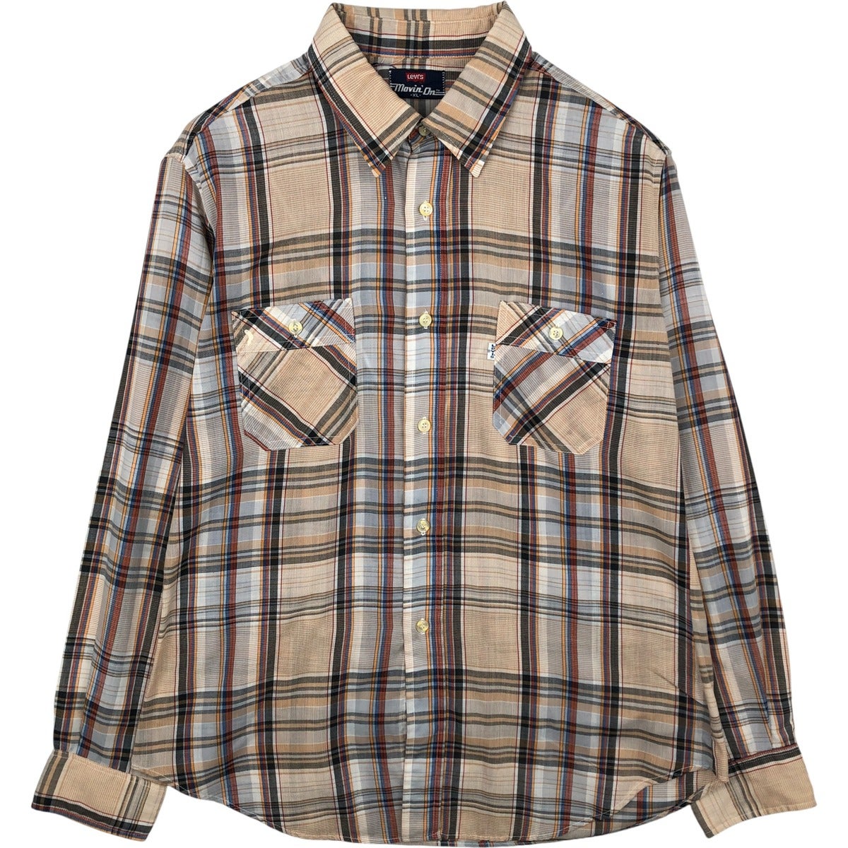 古着 70年代 リーバイス Levis PANATELA TOPS オープンカラー 長袖