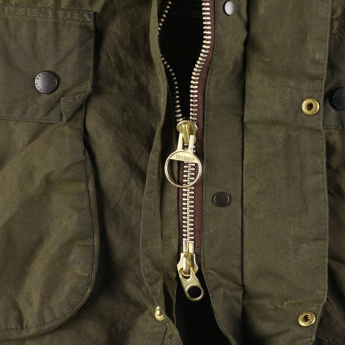 古着 90年代 バブアー Barbour BORDER ボーダー 旧3ワラント ワックス