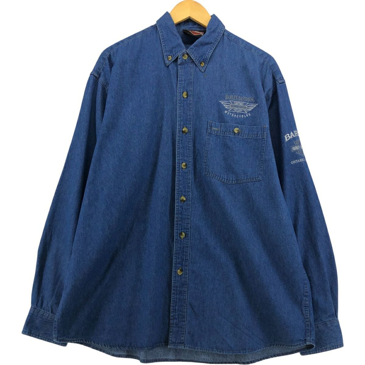 古着 00年代 ハーレーダビッドソン Harley-Davidson 長袖 ラガーシャツ