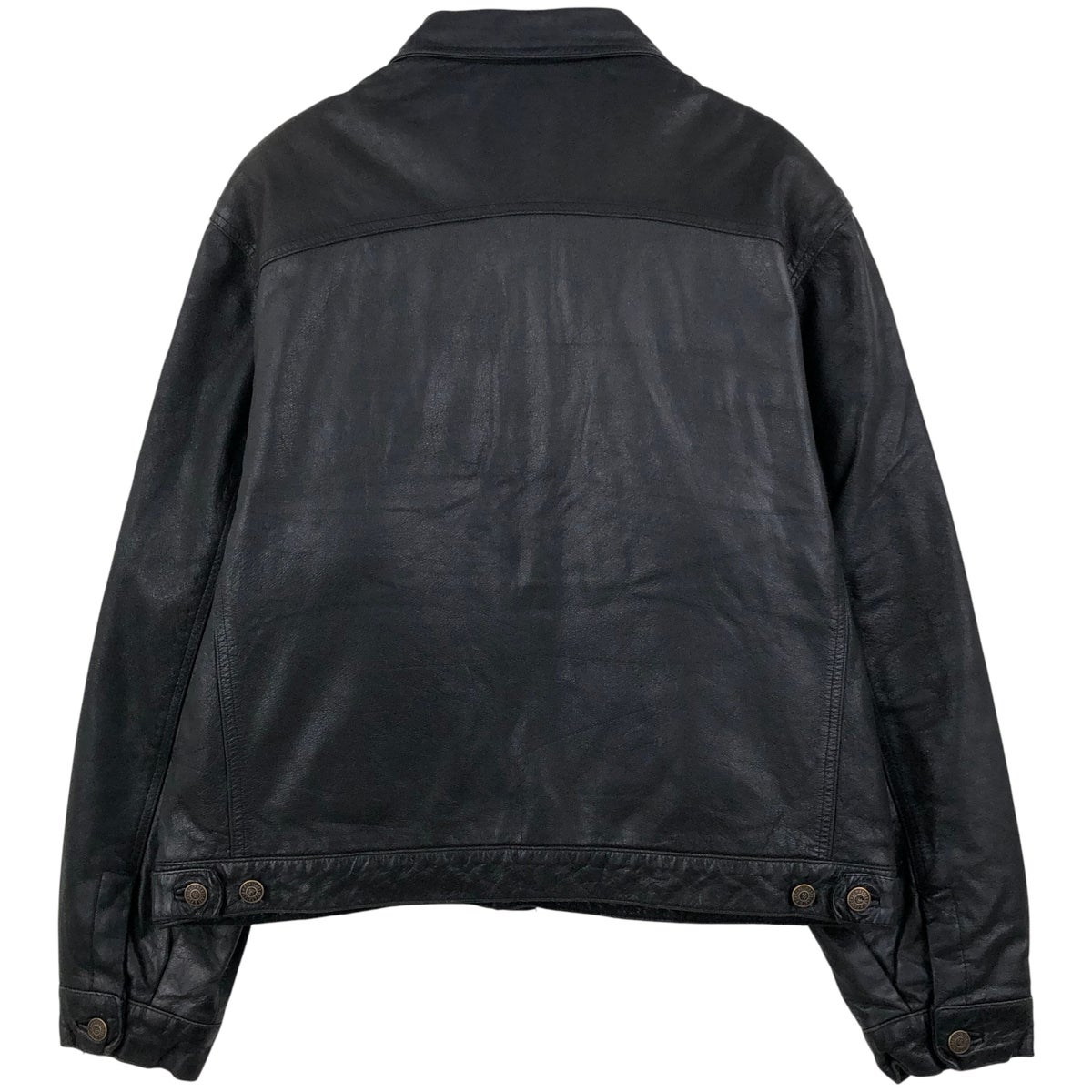 古着 FORECAST トラッカージャケット レザーブルゾン メンズXL相当