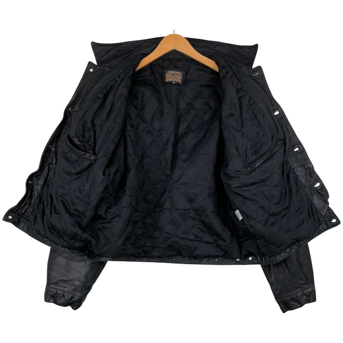 古着 FORECAST トラッカージャケット レザーブルゾン メンズXL相当