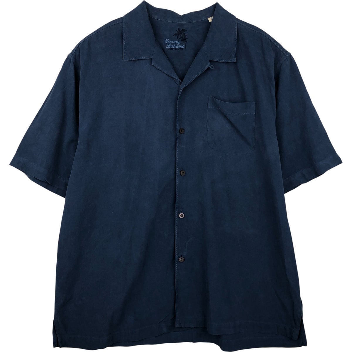 古着 トミーバハマ Tommy Bahama 半袖 オープンカラー シルクシャツ