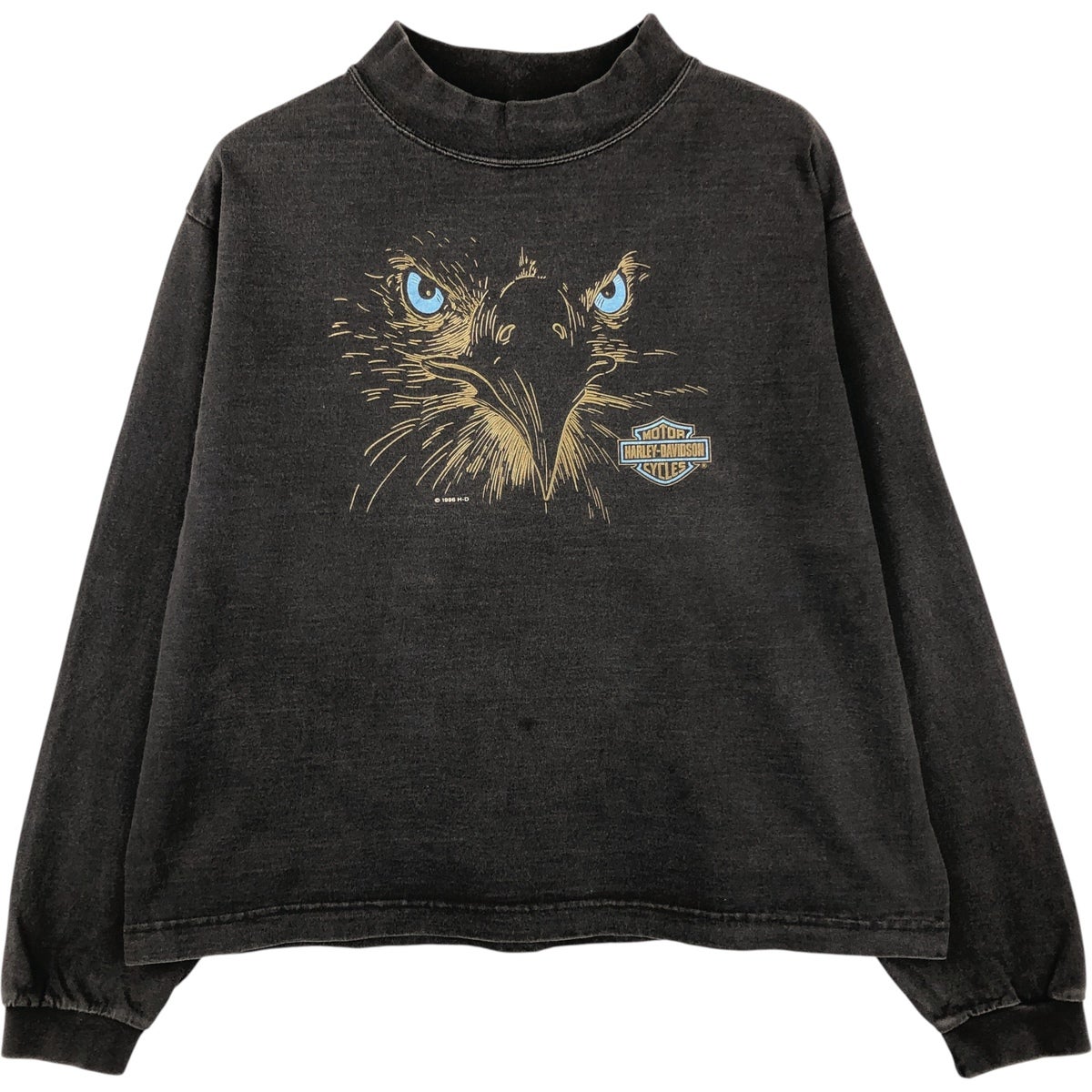 古着 ハーレーダビッドソン Harley-Davidson ドクロ柄 スカル柄 ツートン スリットネック モーターサイクル バイクTシャツ USA製 レディースL相当/eaa635581 古着 ハーレーダビッドソン Harley-Davidson ドクロ柄 スカル柄