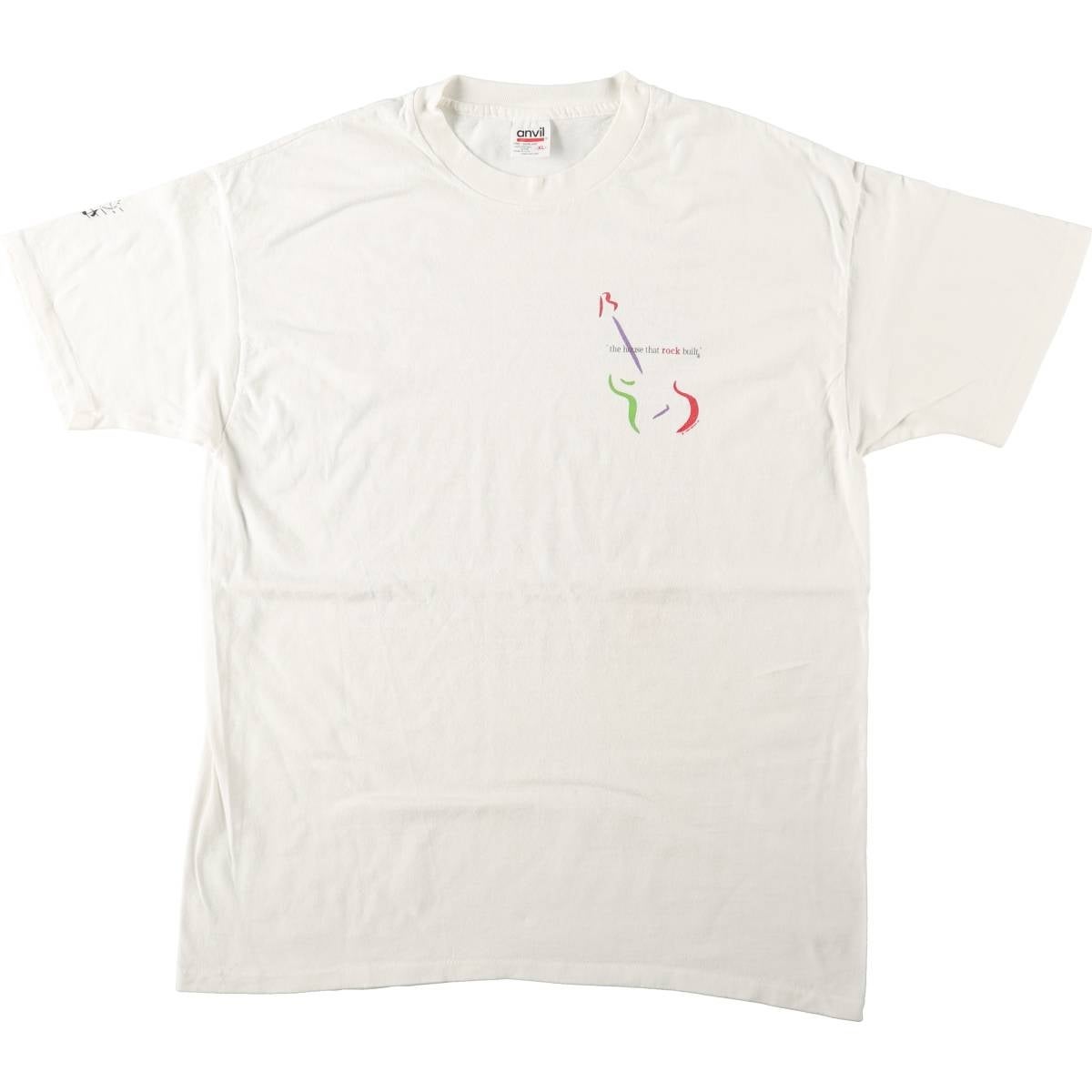 古着 90年代 アンビル Anvil プリントTシャツ USA製 メンズXL相当