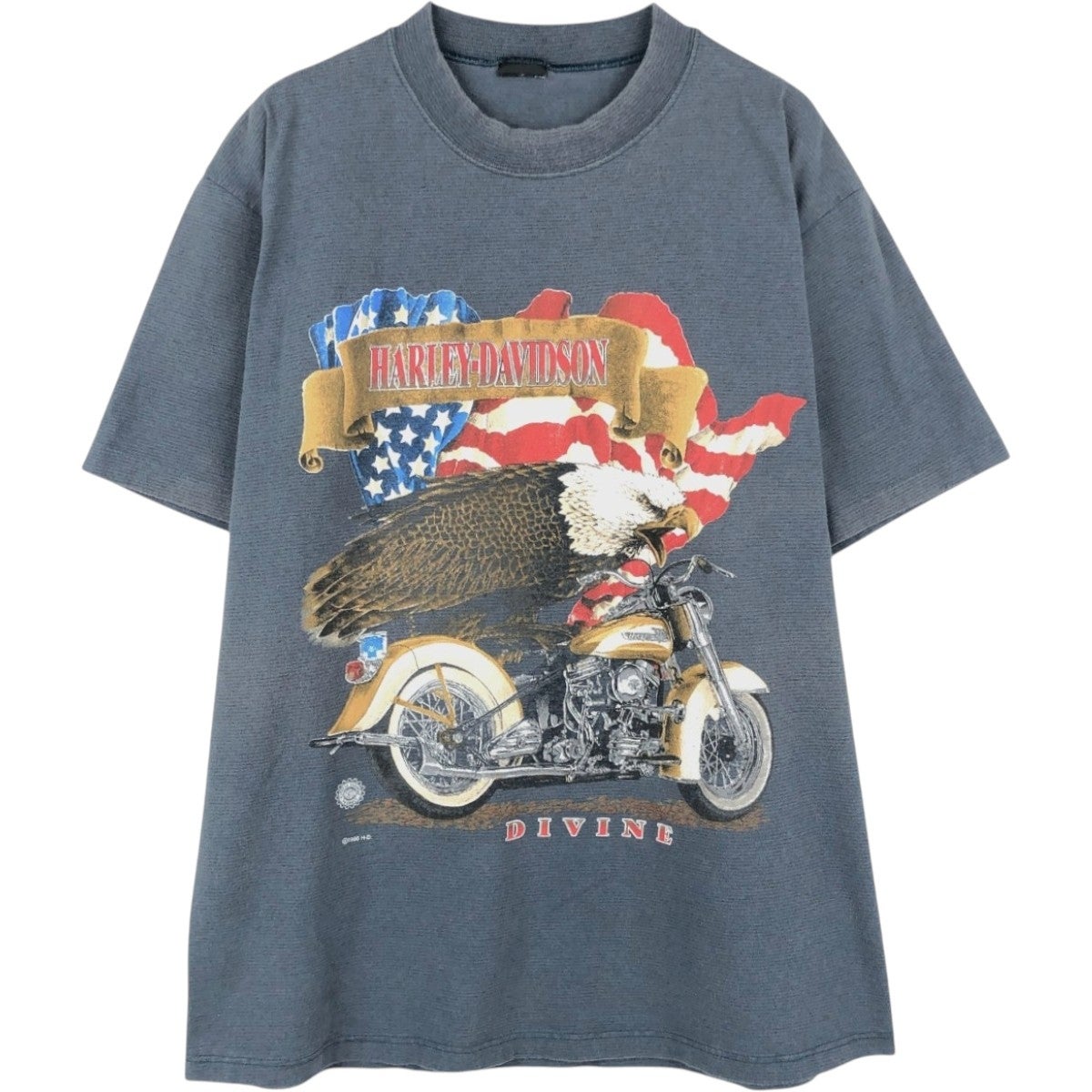 古着 ～90年代 ハーレーダビッドソン Harley-Davidson オオカミ柄 鷲柄