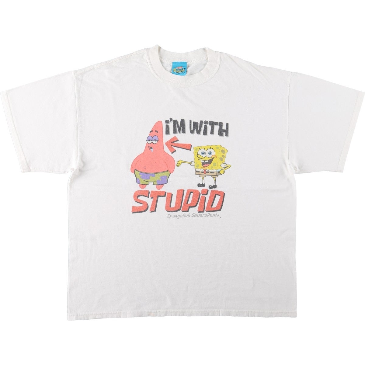 古着 00年代 SPONGE BOB スポンジボブ キャラクタープリントTシャツ
