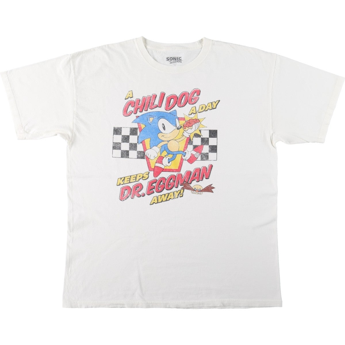 古着 SONIC ソニック キャラクタープリントTシャツ メンズXL相当