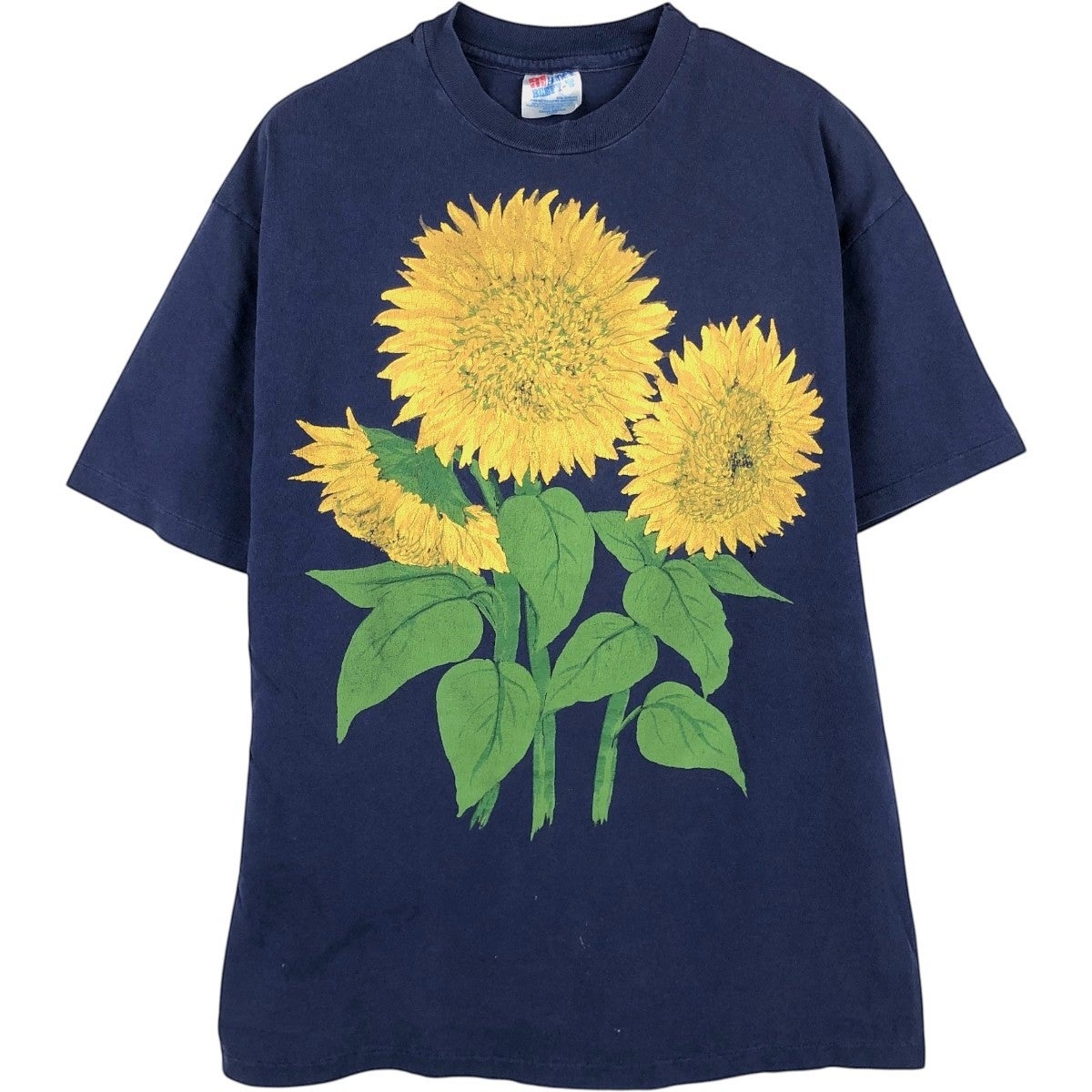 古着 90年代 ヘインズ Hanes 花柄 ひまわり柄 フォトTシャツ USA製